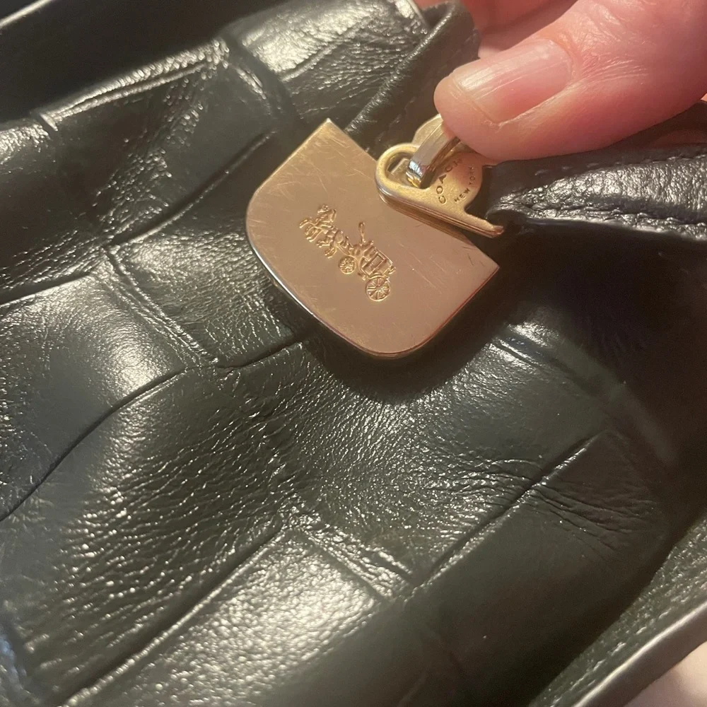 Coach Avary Carryall Embossed Leather Satchel Bag Purse Ivy Green - Picture 8 of 16